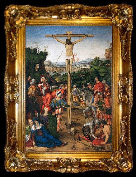 framed  Andrea Solario The Crucifixion, ta009-2